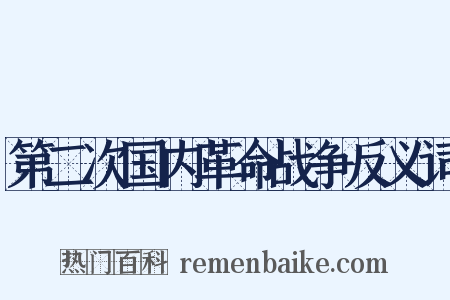 第二次国内革命战争反义词是什么意思的图片